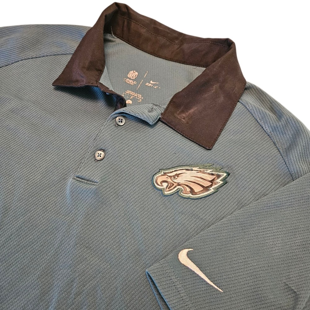 Nike DriFit Men's Philadelphia Eagles On Field Polo Shirt Sz Large NFL‎ Football